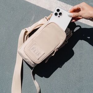 BEIS Water Bottle Sling in Beige